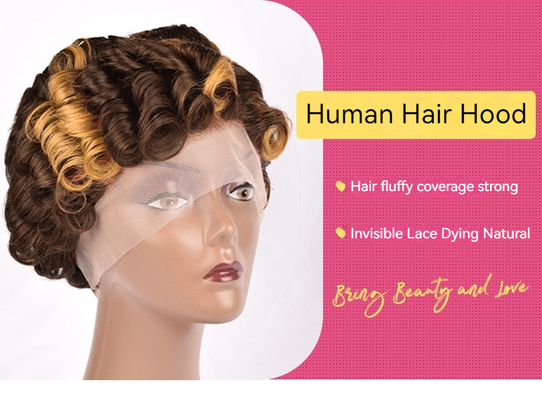 Adorn yourself with natural curls in our AF Pixie Wig, a full frontal lace design crafted from high-quality human hair for a stunning and authentic appearance
